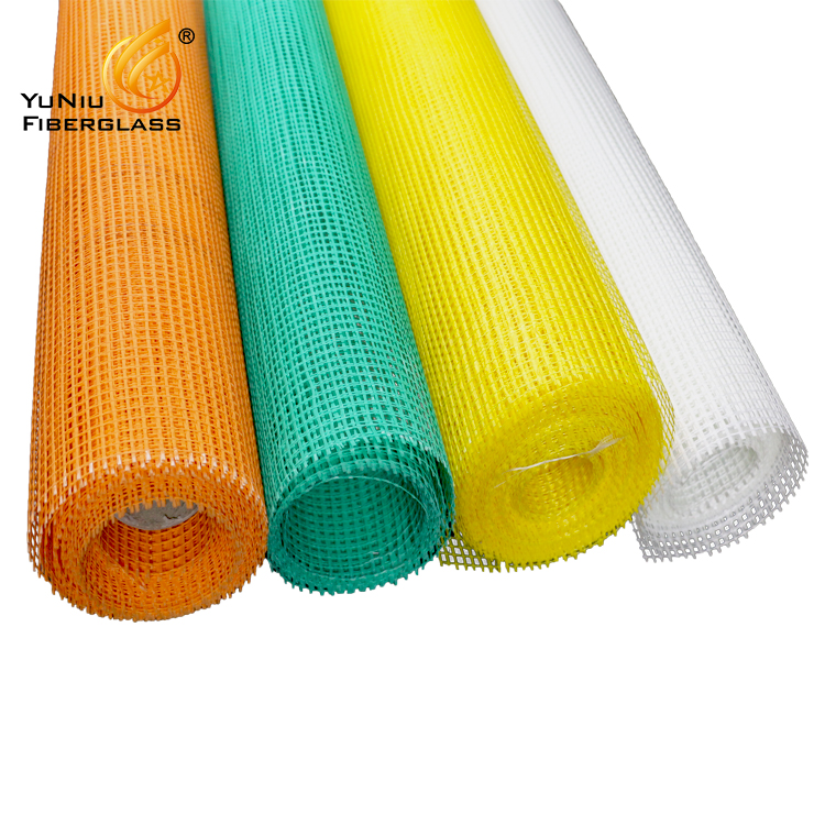Orange white 145g 160g 4x4 5x5 fiberglass mesh for sale